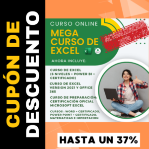 Mega Curso de Excel Cupón descuento